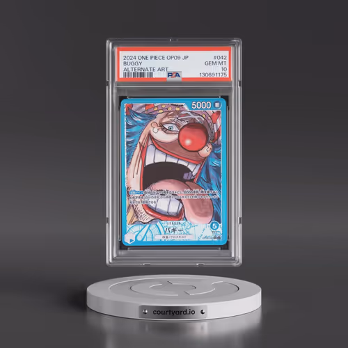 2024 One Piece Japanese OP09-Emperors in the New World #042 Buggy - Alternate Art (PSA 10 GEM MINT)