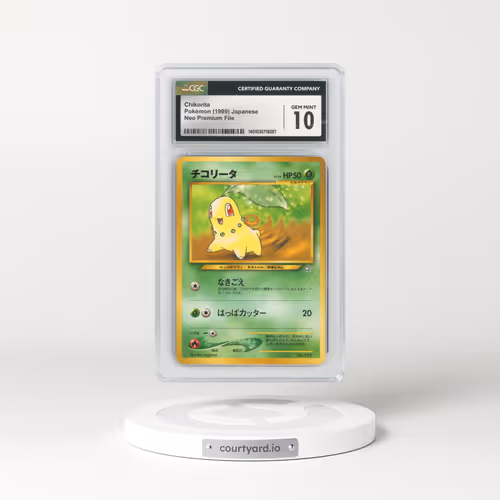 1999 Neo Premium File #152 Chikorita - No Rarity (CGC 10 GEM MINT)