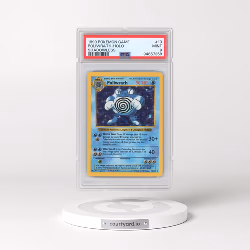 1999 Pokémon Game #13 Poliwrath - Holo Shadowless (PSA 9 MINT)