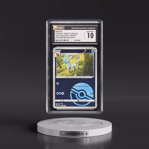 2025 Gem Pack Volume 2 - CBB2C - Simplified #08 04/14 Glaceon - Reverse Holo Poké Ball (CGC 10 GEM M