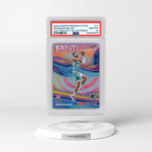 2023 Panini Hoops Premium Stock Anti Gravity #11 Brandon Miller - Silver Prizm (PSA 10 GEM MINT)