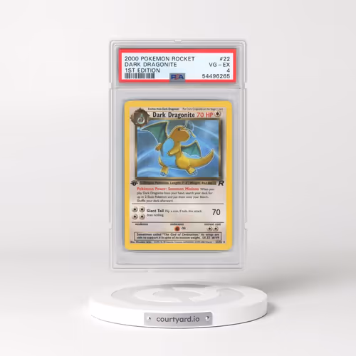 2000 Pokémon Rocket #22 Dark Dragonite - 1st Edition (PSA 4 VG-EX)