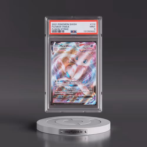 2021 Pokémon Sword & Shield Fusion Strike #114 Mew Vmax - Full Art (PSA 9 MINT)