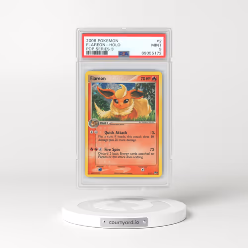 2006 Pokémon Pop Series 3 #2 Flareon - Holo (PSA 9 MINT)