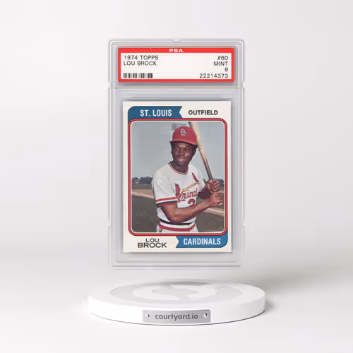 1974 Topps #60 Lou Brock (PSA 9 MINT)