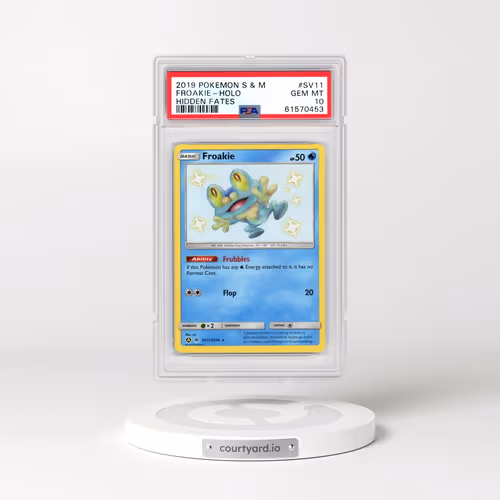 2019 Pokémon Sun & Moon Hidden Fates #SV11 Froakie - Holo (PSA 10 GEM MINT)
