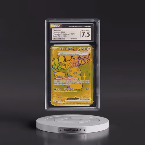 2025 Pokémon Pre EN-Prismatic Evolutions #179 Pikachu EX - Holo Hyper Rare (CGC 7.5 NM+)