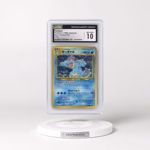 1999 Neo Premium File Feraligatr - No Rarity - Holo (CGC 10 GEM MINT)