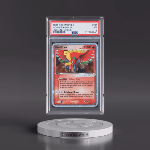 2005 Pokémon EX Unseen Forces #104 HO-Oh EX - Holo Holo (PSA 7 NM)