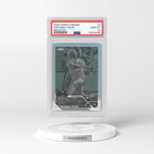 2023 Topps Chrome #4 Anthony Volpe - Negative Refractor (PSA 10 GEM MINT)