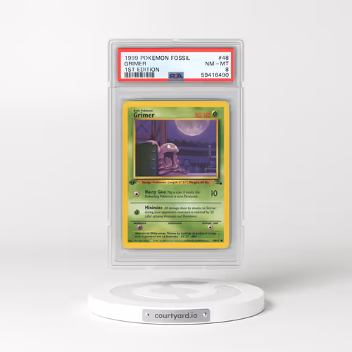1999 Pokémon Fossil #48 Grimer - 1st Edition (PSA 8 NM-MT)
