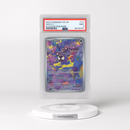 2024 Pokémon Tef EN-Temporal Forces #177 Gastly - Illustration Rare (PSA 9 MINT)