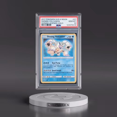 2017 Pokémon Sun & Moon Shining Legends #27 Shining Volcanion - Holo Holo (PSA 10 GEM MINT)