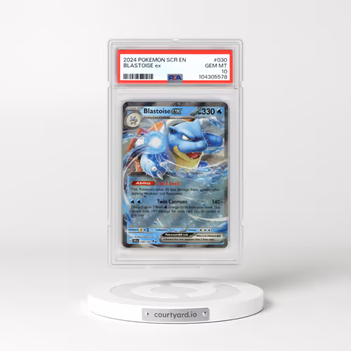 2024 Pokémon Scr EN-Stellar Crown #030 Blastoise EX - Holo (PSA 10 GEM MINT)
