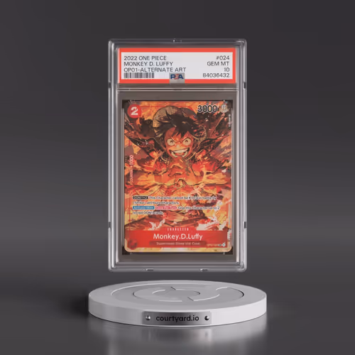 2022 One Piece OP01-Romance Dawn #024 Monkey D. Luffy - Alternate Art (PSA 10 GEM MINT)