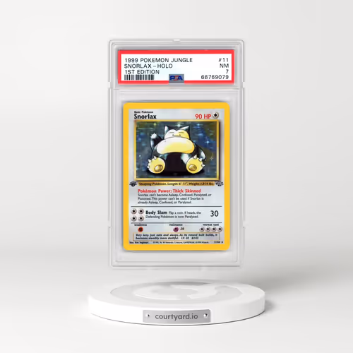 1999 Pokémon Jungle #11 Snorlax - 1st Edition Holo (PSA 7 NM)