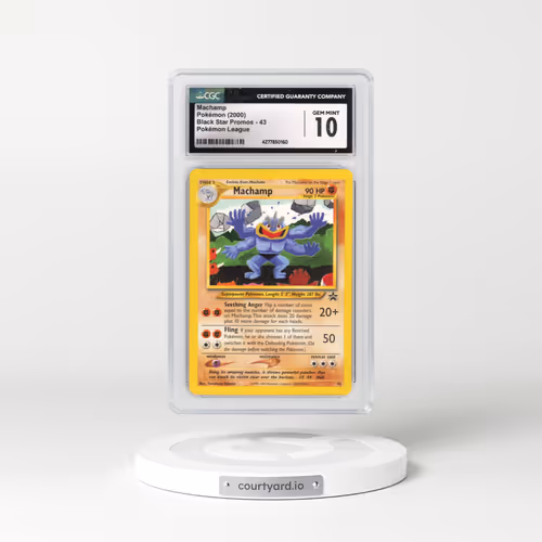 1999 Black Star Promos #43 Machamp - Pokémon League (CGC 10 GEM MINT)