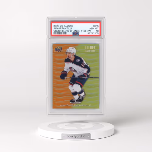 2023 Upper Deck Allure Color Flow #CF5 Adam Fantilli - Orange-Yellow (PSA 10 GEM MINT)