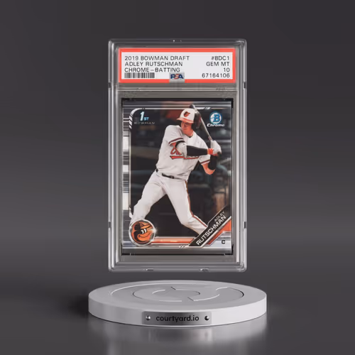 2019 Bowman Draft #BDC1 Adley Rutschman - Chrome-Batting (PSA 10 GEM MINT)