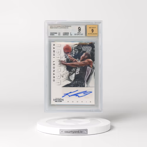 2012 Panini Contenders #263 Kawhi Leonard - Autograph (BGS 9 MINT)