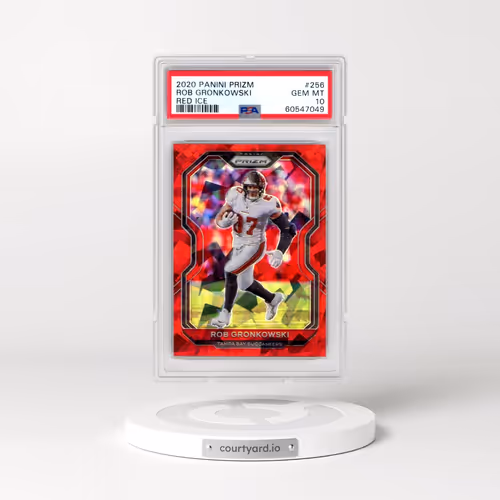 2020 Panini Prizm #256 Rob Gronkowski - Red Ice (PSA 10 GEM MINT)