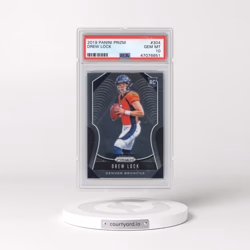 2019 Panini Prizm #304 Drew Lock (PSA 10 GEM MINT)