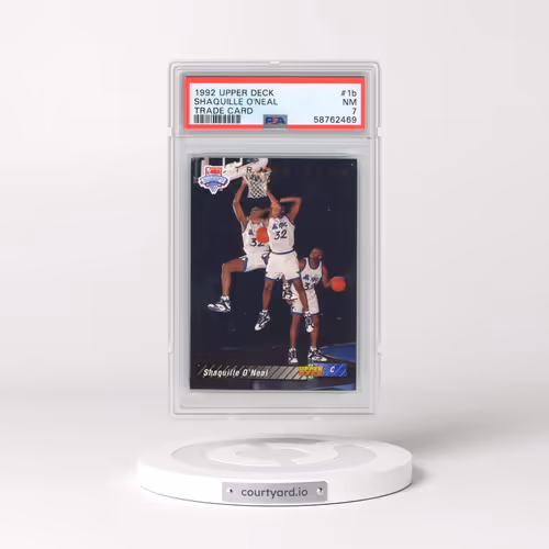 1992 Upper Deck #1b Shaquille O'Neal - Trade Card (PSA 7 NM)