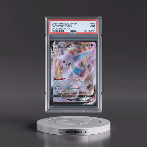 2021 Pokémon Sword & Shield Evolving Skies #065 Espeon Vmax - Full Art (PSA 9 MINT)
