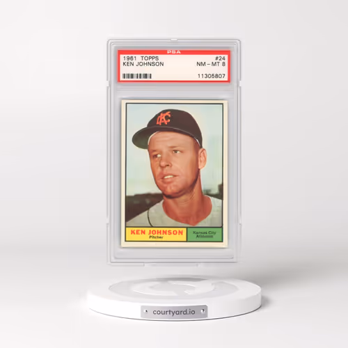 1961 Topps #24 Ken Johnson (PSA 8 NM-MT)