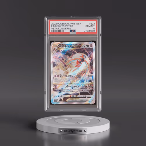 2022 Pokémon Sword & Shield Vstar Universe #223 Deoxys Vstar - Full Art (PSA 10 GEM MINT)