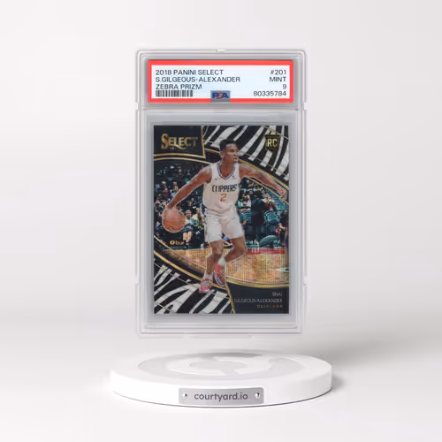 2018 Panini Select #201 Shai Gilgeous-Alexander - Zebra Prizm (PSA 9 MINT)