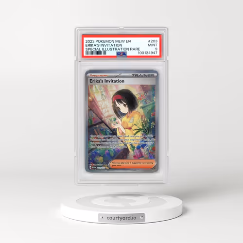 2023 Pokémon Mew EN-151 #203 Erika's Invitation - Special Illustration Rare (PSA 9 MINT)