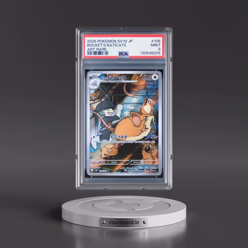 2025 Pokémon SV10-Glory of Team Rocket #108 Team Rocket's Raticate - Art Rare (PSA 9 MINT)
