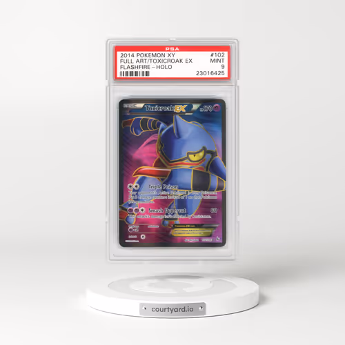 2014 Pokémon XY Flashfire #102 Toxicroak EX - Holo Full Art (PSA 9 MINT)