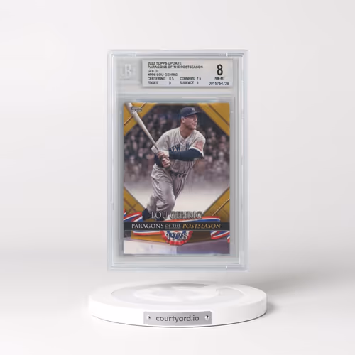 2022 Topps Update Paragons of the Postseason Gold #PP8 Lou Gehrig (BGS 8 NM-MT)