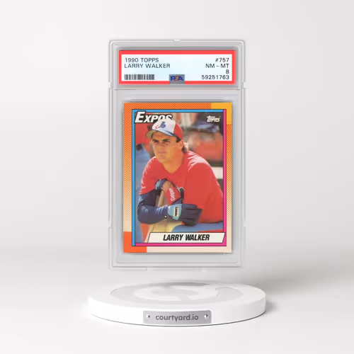 1990 Topps #757 Larry Walker (PSA 8 NM-MT)
