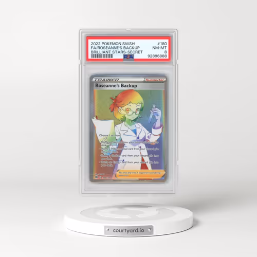 2022 Pokémon Sword & Shield Brilliant Stars #180 Roseanne's Backup - Full Art Secret (PSA 8 NM-MT)
