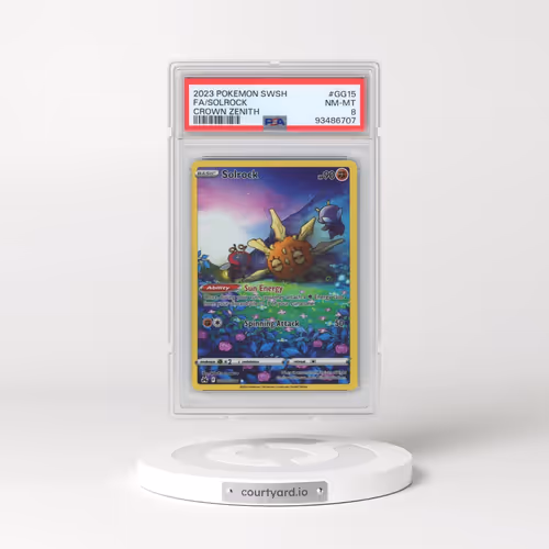2023 Pokémon Sword and Shield Crown Zenith #GG15 Solrock - Full Art (PSA 8 NM-MT)