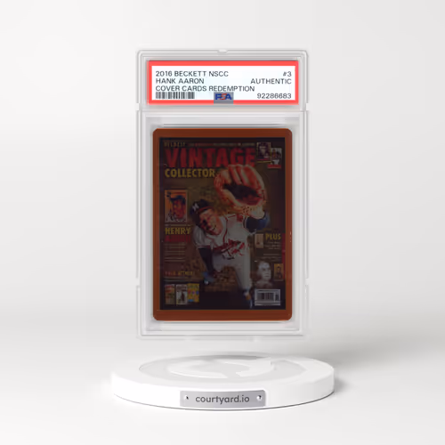 2016 Beckett Nscc Beckett Cover Cards Redemption #3 Hank Aaron (PSA AUTHENTIC)