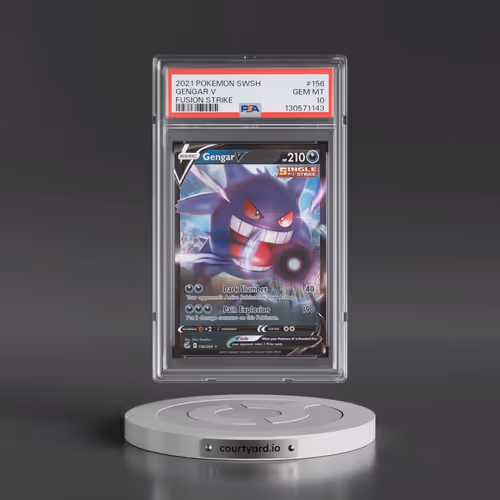 2021 Pokémon Sword & Shield Fusion Strike #156 Gengar V - Holo (PSA 10 GEM MINT)