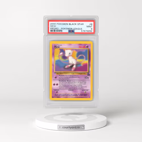 2000 Pokémon Promo Black Star #8 Mew - Pokemon League (PSA 9 MINT)