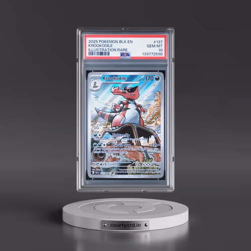 2025 Pokémon Blk EN-Black Bolt #137 Krookodile - Illustration Rare (PSA 10 GEM MINT)