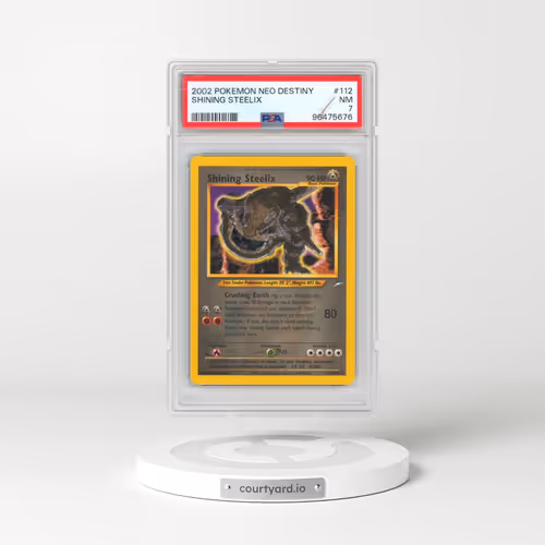 2002 Pokémon Neo Destiny #112 Shining Steelix - Holo (PSA 7 NM)