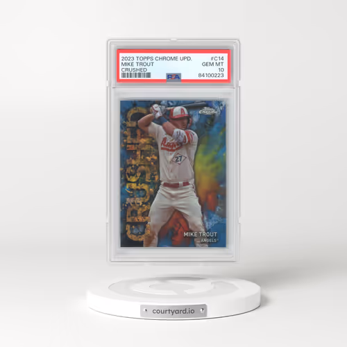 2023 Topps Chrome Update Crushed #C14 Mike Trout (PSA 10 GEM MINT)
