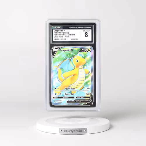2022 Pokémon GO #076/078 Dragonite V - Ultra Rare Holo (CGC 8 NM-MT)