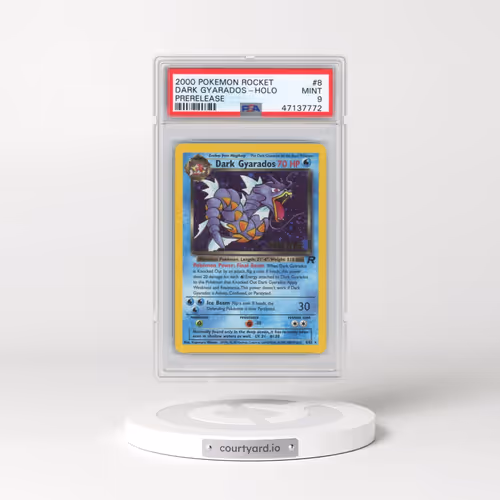 2000 Pokémon Rocket #8 Dark Gyarados - Holo Prerelease (PSA 9 MINT)