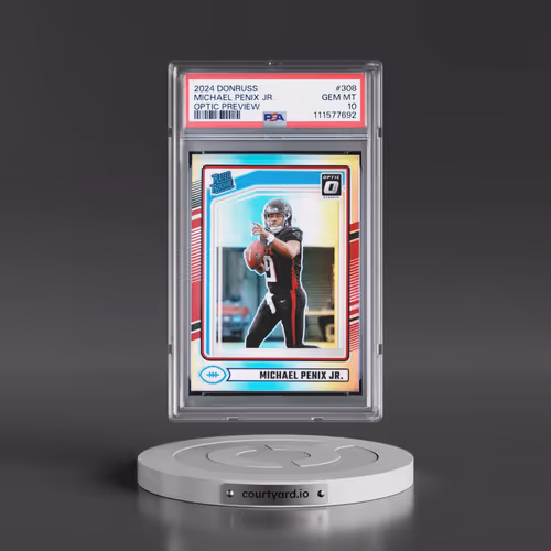2024 Panini Donruss #308 Michael Penix Jr. - Optic Preview (PSA 10 GEM MINT)