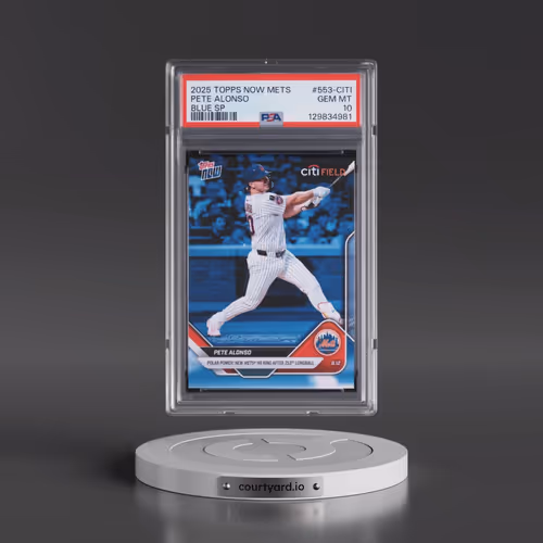2025 Topps Now Mets #553-CITI Pete Alonso - Blue SP (PSA 10 GEM MINT)