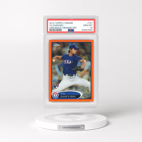 2012 Topps Chrome #151 YU Darvish - Arm Back-Orange Refractor (PSA 10 GEM MINT)