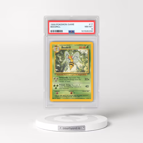 1999 Pokémon Game #17 Beedrill (PSA 8 NM-MT)